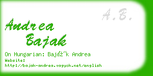 andrea bajak business card